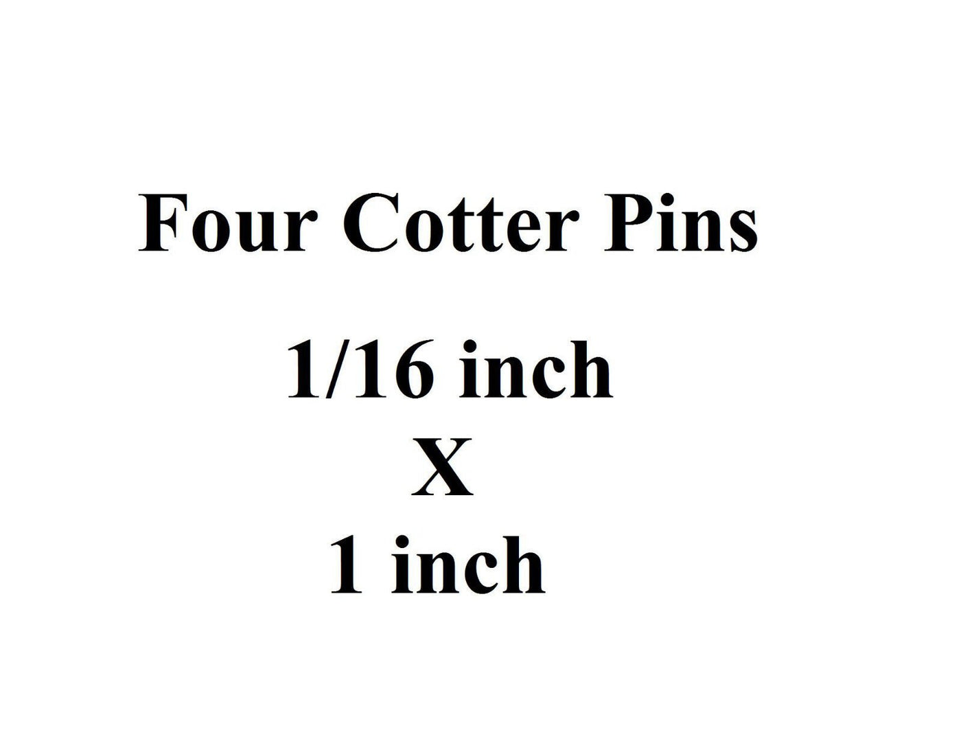 Cotter Split Pin ~ 1/16 inch x 1 inch ~ Extra Long ~ Zinc Plated ~ 4 Pack