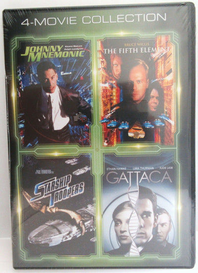 Johnny Mnemonic, The Fifth Element, Starship Troopers, Gattaca ~ Movie New DVD