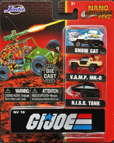 GI JOE Nano Hollywood Rides ~ Snow Cat  VAMP MK-II HISS Tank Jada Die Cast Cars