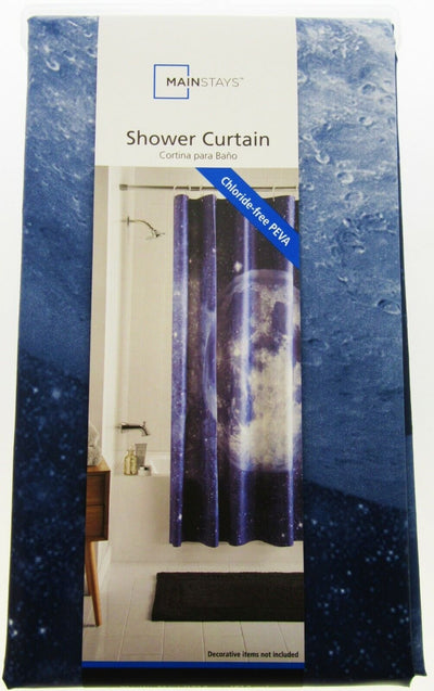 MOON ~ Shower Curtain ~ 70" X 72" ~ Mainstays ~ 100% PEVA