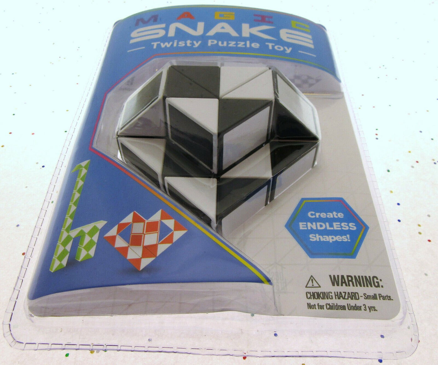 Magic Snake ~ Black ~ Twisty Puzzle Nostalgic Toy Create Endless Shapes