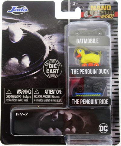 BATMAN Nano Hollywood Rides ~ Jada Batmobile, Penguin Duck & Ride Die Cast Cars