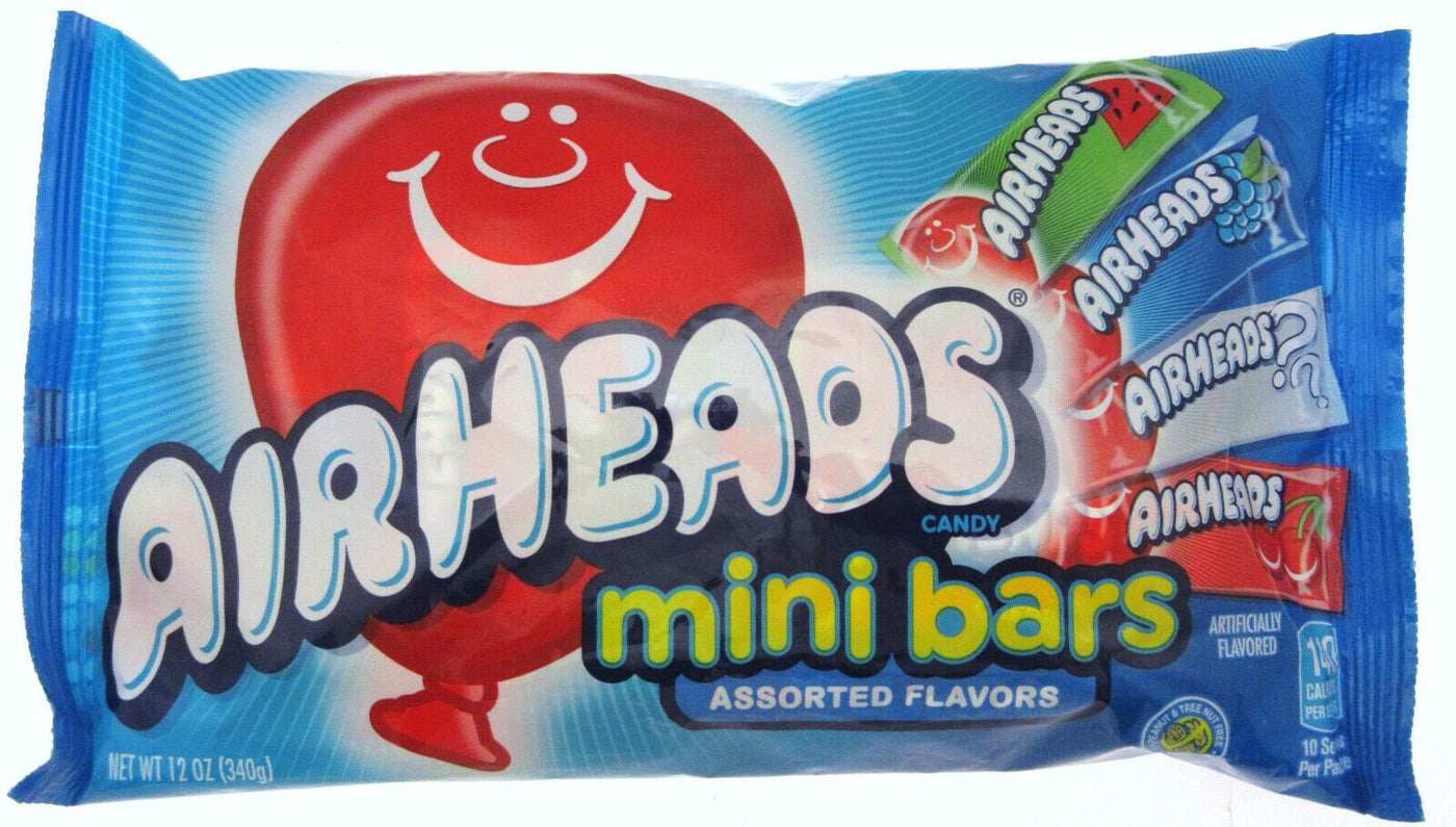 Airheads Mini Bars ~ Chewy Taffy Candy Air Head ~ 12oz bag ~ Sweets