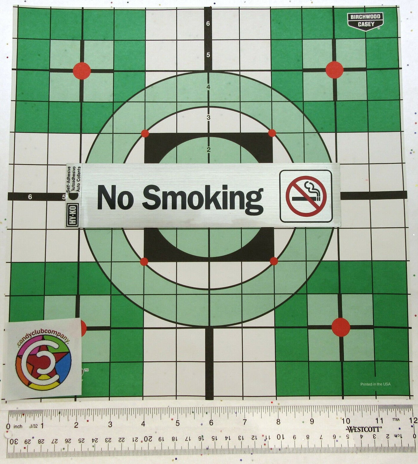 No Smoking ~ Self Adhesive ~ Metal Sign ~ By HY-KO