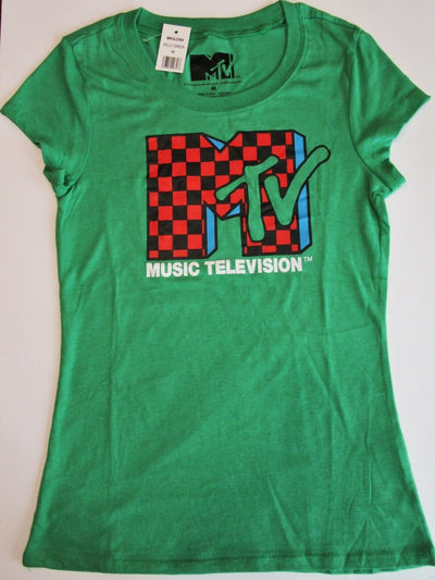 MTV ~ Music Television Medium Kelly Green Womens T-Shirt  ~ Size M ~ T Shirt