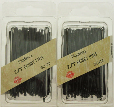 Modesa Hair Styling 2.75" Black Bobby Pins 100 pc Lot