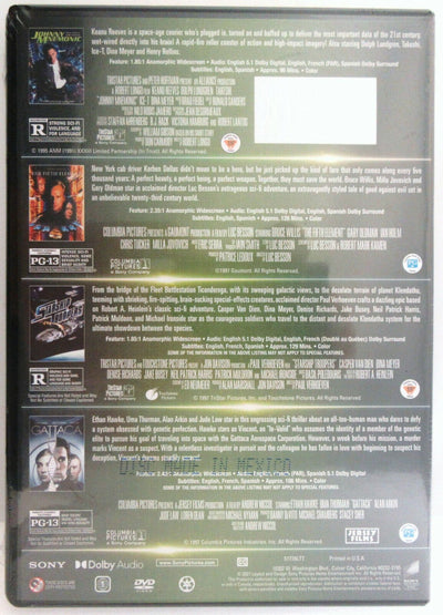 Johnny Mnemonic, The Fifth Element, Starship Troopers, Gattaca ~ Movie New DVD