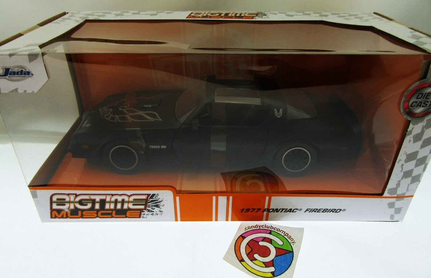 1977 Pontiac Firebird ~ Die Cast Car ~ Big Muscle ~ Matte Black ~ 1:24