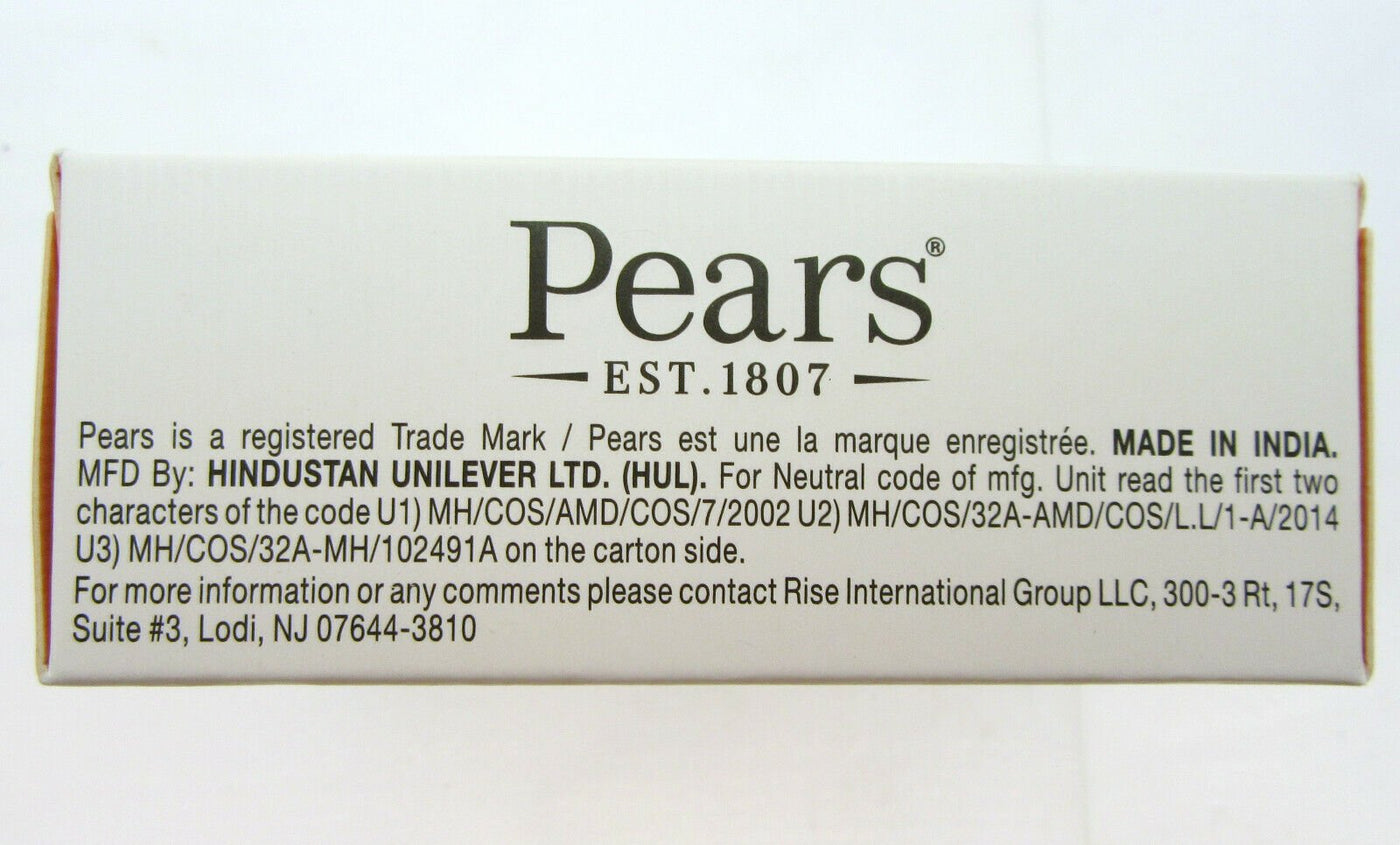 Pears Transparent Soap ~ Gentle Care Mild Sensitive Skin Pear Cleanser Lot of 3