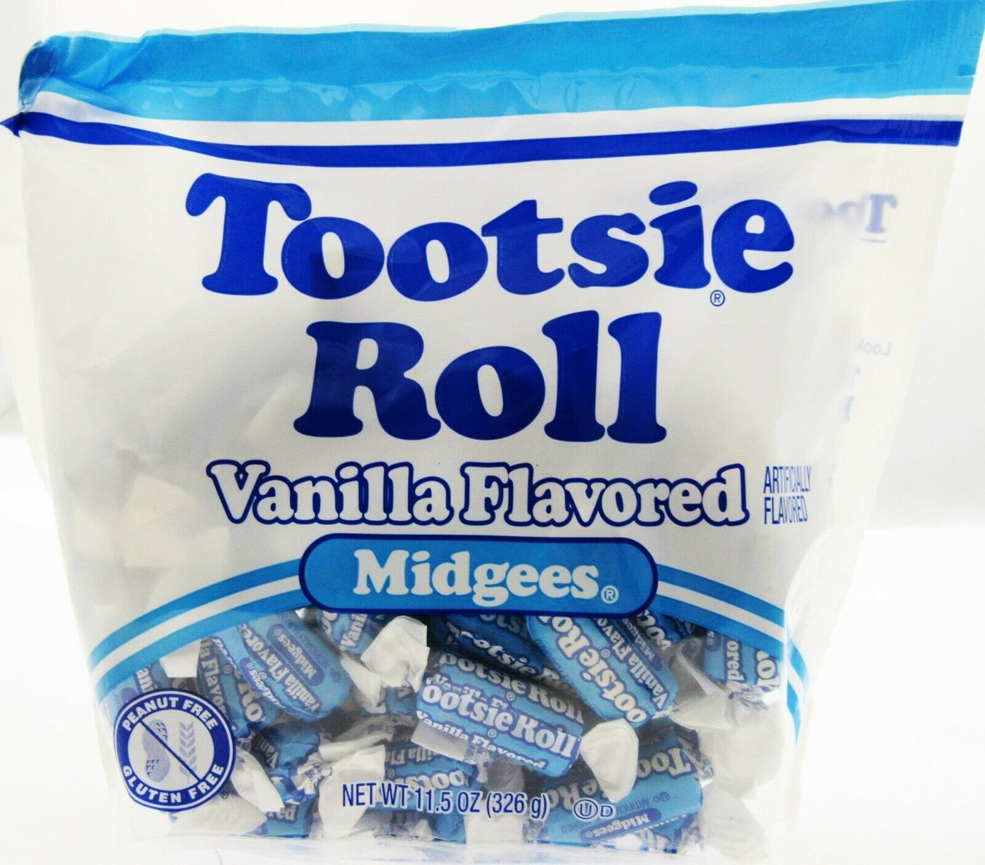 Tootsie Roll Vanilla Flavored Midgees Chewy Rolls Candy Candies ~ 11.5oz bag