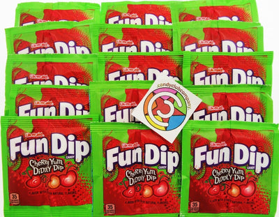 Fun Dip ~ Cherry Yum Diddly Dip ~ 15 Pouches of Candy