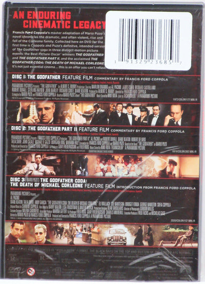 The Godfather Trilogy ~ 1972, 1974, 1990 ~ 3-Movie Collection ~ Movie ~ New DVD