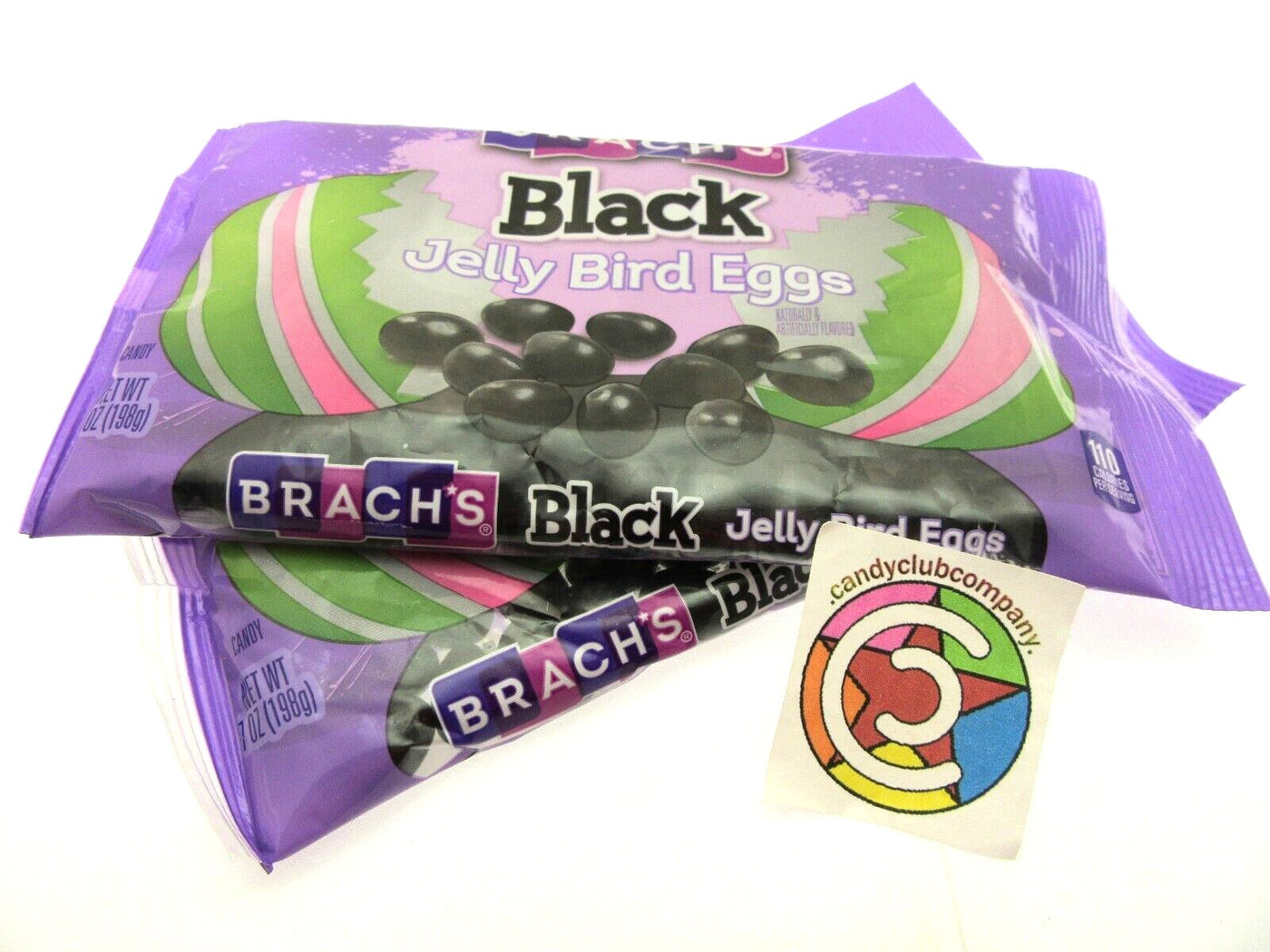Brach's Black Jelly Bird Eggs Jelly Beans Lot of 2 bags candy 7oz each