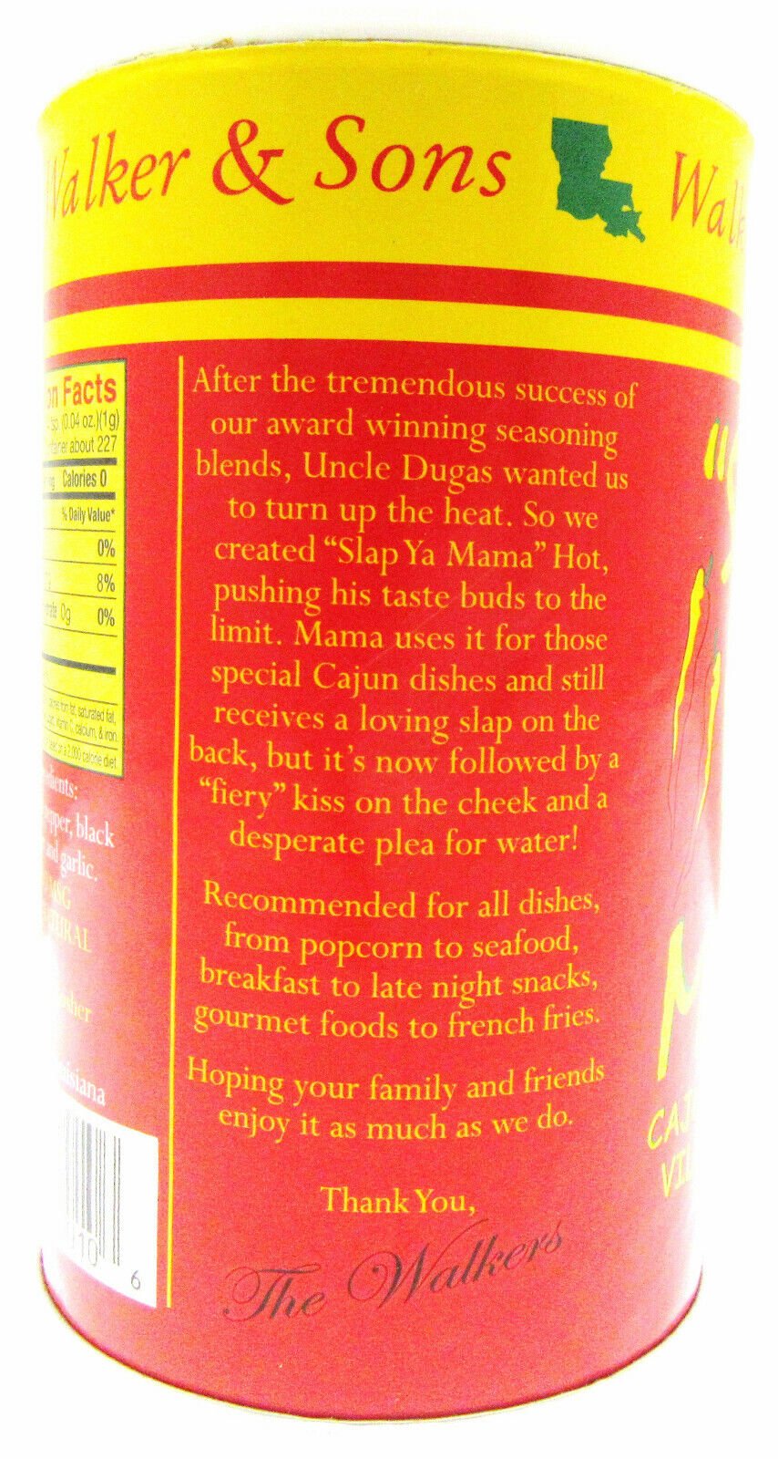 Slap Ya Mama Cajun Seasoning from Louisiana, Original Blend, No MSG and  Kosher, 8 Ounce Can, Pack of 3 Original Cajun Blend 8 Ounce (Pack of 3)