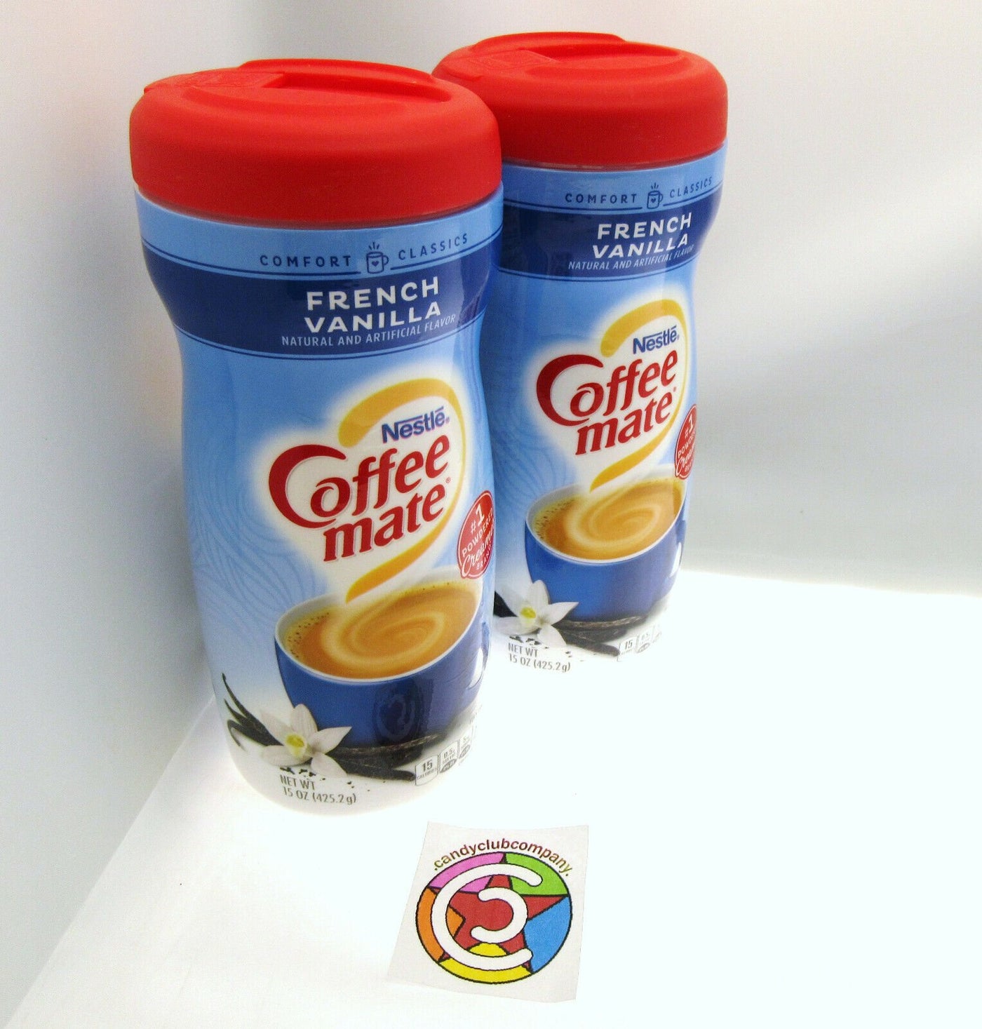 Coffee Mate ~ French Vanilla Non-Dairy Creamer  15 oz container ~ Lot of 2