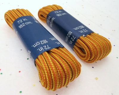 Boot Shoe Laces ~ 2 ~ 72 inch / 182cm ~ Tan