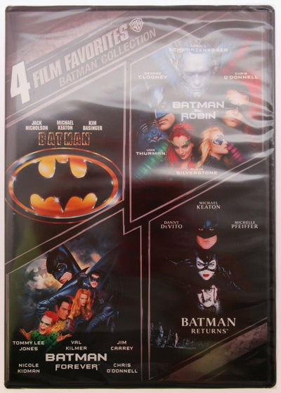 Batman ~ 4 Movie Pack ~ Keaton Nicholson Schwarzenegger ~ Movie ~ NEW DVD