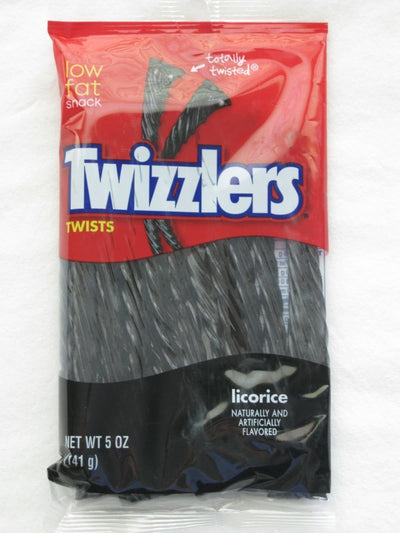 Twizzlers Black Licorice Twists 5oz American Candy Chewy Sweets Free Shipping