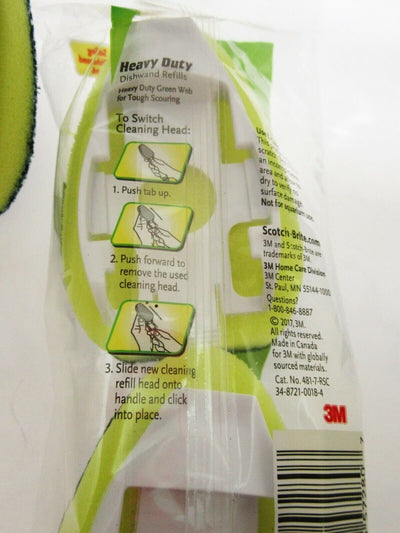 Scotch-Brite Dishwand Soap Despensing Heavy Duty Scrubber Refills Kitchen Scoury
