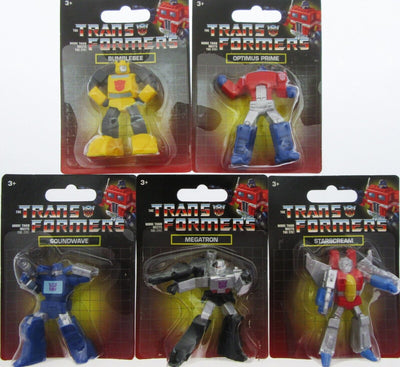 Transformers 5 Toy Figurine Collectibles ~ Optimus Prime Starscream Megatron Bee