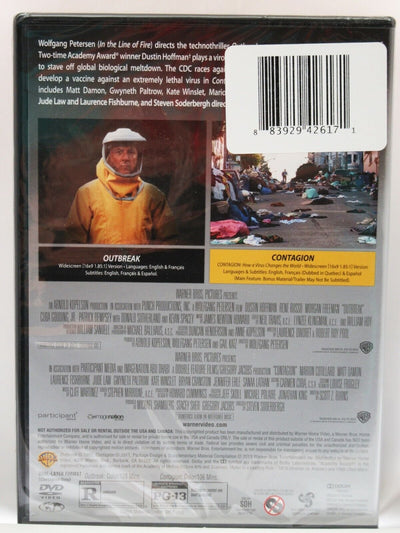 Outbreak 1995 & Contagion 2011 ~ YOU MUST WATCH! ~ Movie ~ New DVD