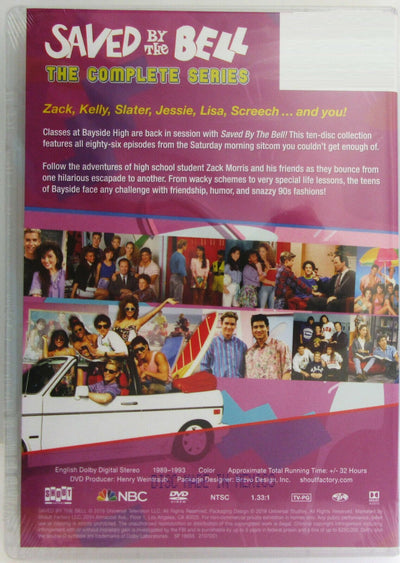 Saved By The Bell ~ The Complete Series ~ 1989-1993 (86 eposodes) ~ New DVD TV