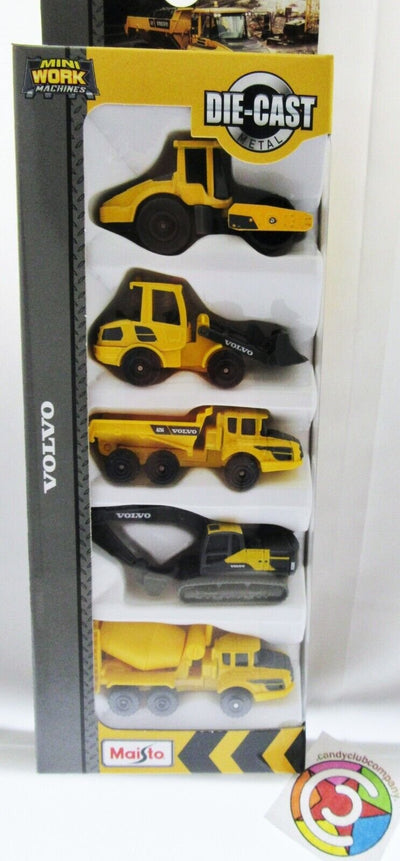 Mini Work Machines Maisto Volvo Construction Loader Tank Dump Trucks Die Cast