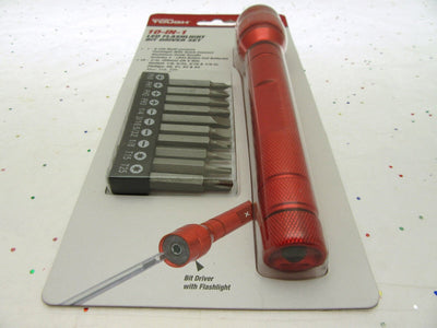 Flashlight Screw Driver ~ Multi-Bit Driver Set ~ Light ~ Hyper Tough Tool
