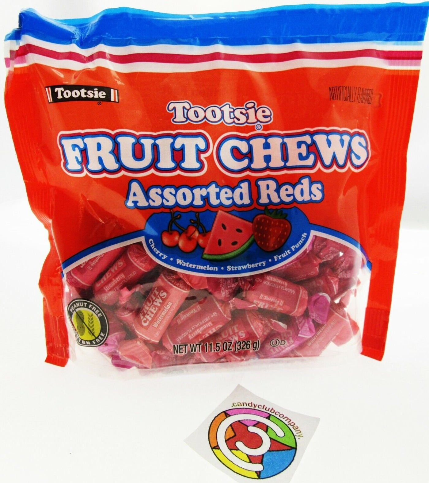 Tootsie Roll Fruit Chews Assorted Reds Rolls Candy Candies ~ 11.5oz bag