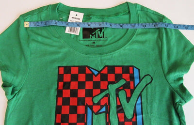 MTV ~ Music Television Medium Kelly Green Womens T-Shirt  ~ Size M ~ T Shirt