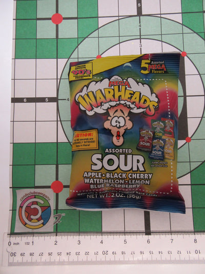 Warheads ~ 2oz bags ~ Extreme SOUR hard candy 5 flavor ~ Lot of 3