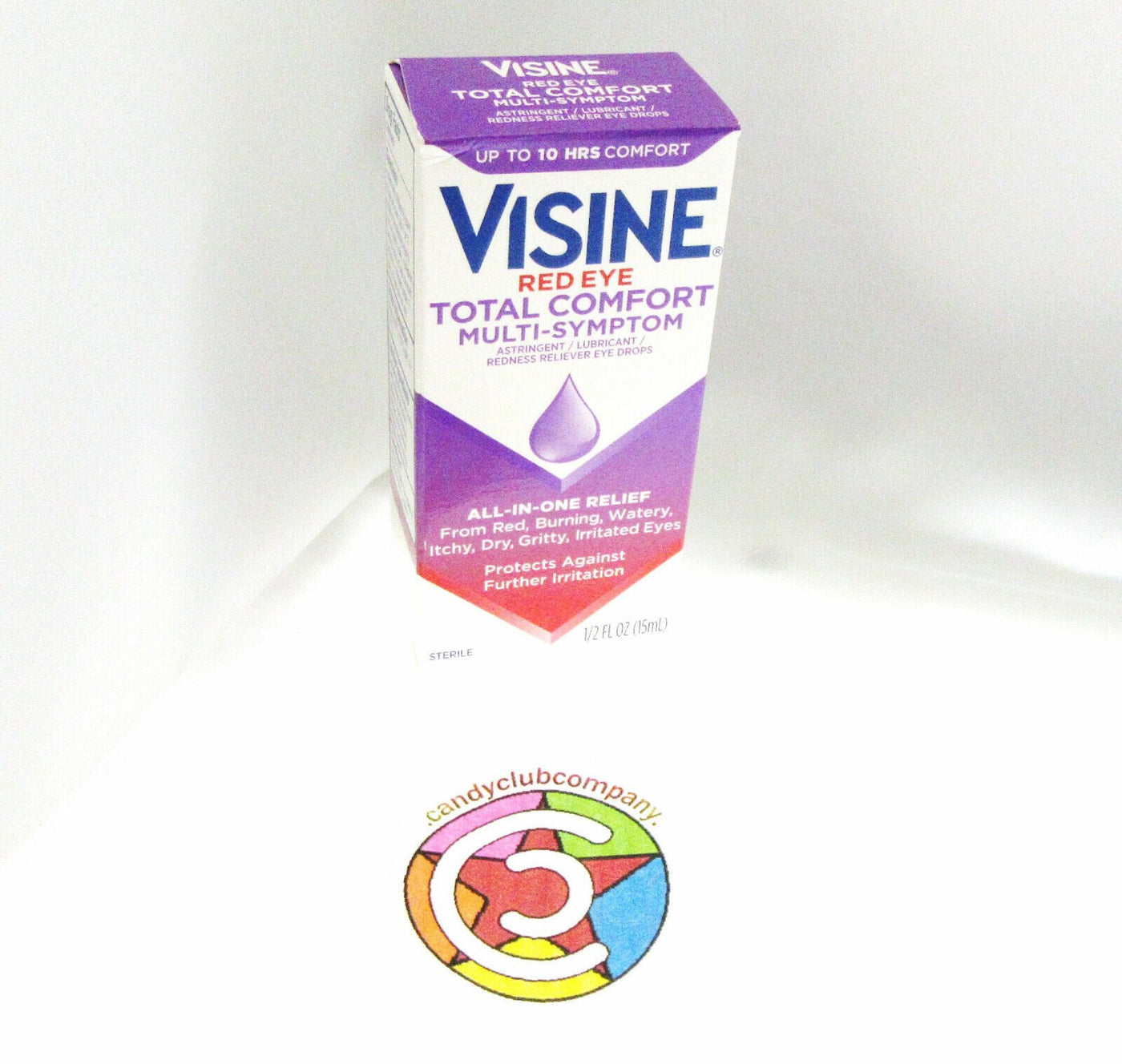 Visine Red Eye Total Comfort ~ Muli-Symptom ~ Red Eye Drops Lubricant ~1/2 fl oz
