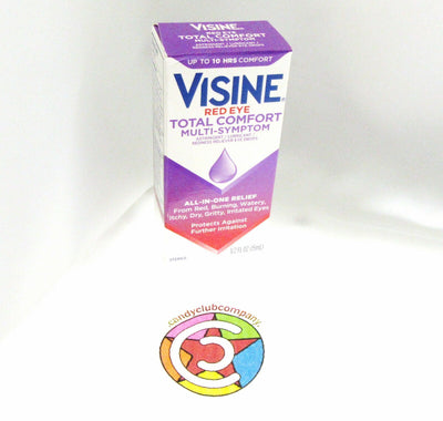 Visine Red Eye Total Comfort ~ Muli-Symptom ~ Red Eye Drops Lubricant ~1/2 fl oz
