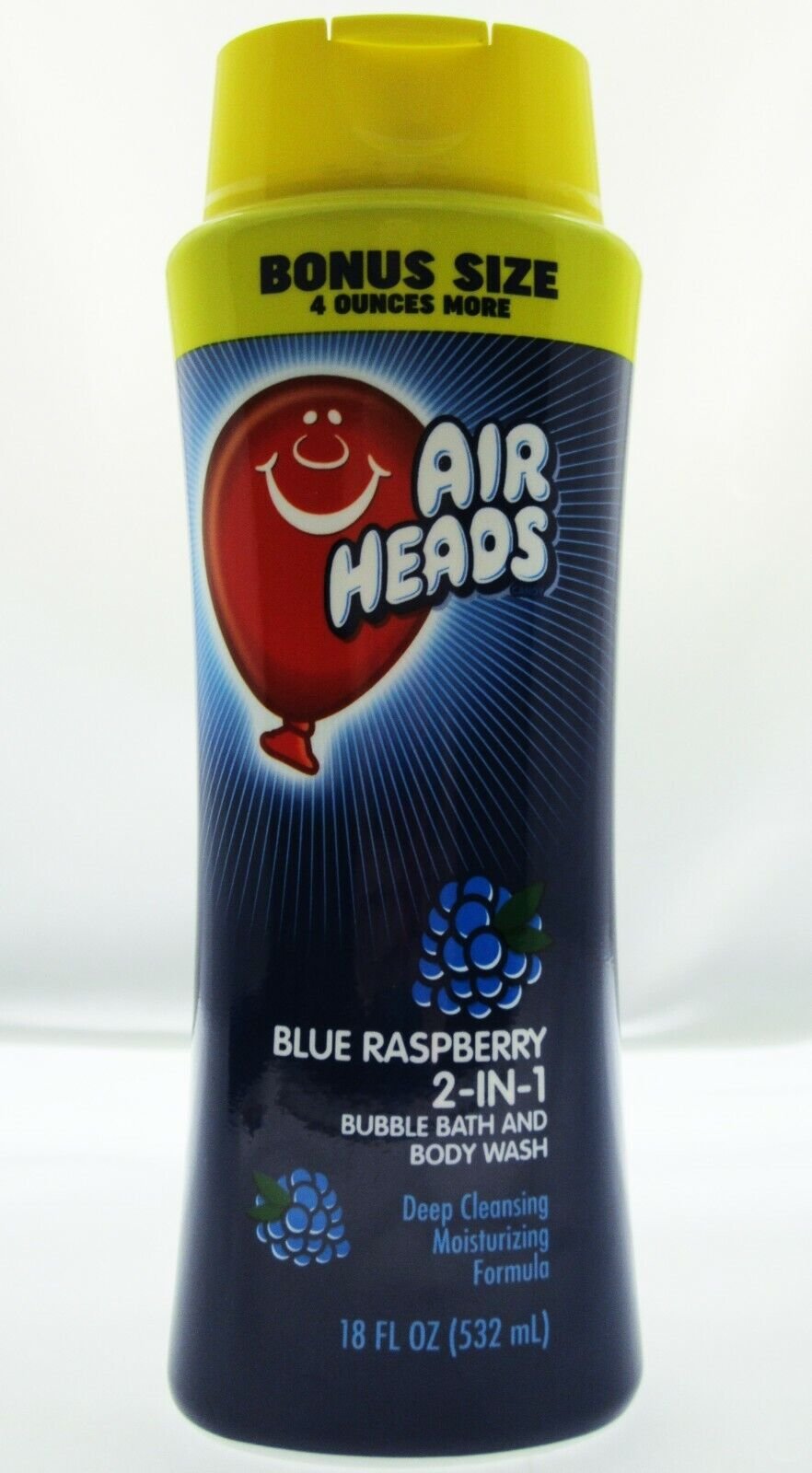 Airheads Blue Raspberry 2-in-1 Bubble Bath & Moisturizing Body Wash 18 fl oz