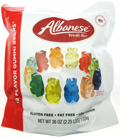 Albanese Gummi Bears fruit chewy candy gummy ~ 12 Flavor ~ 36oz Bag