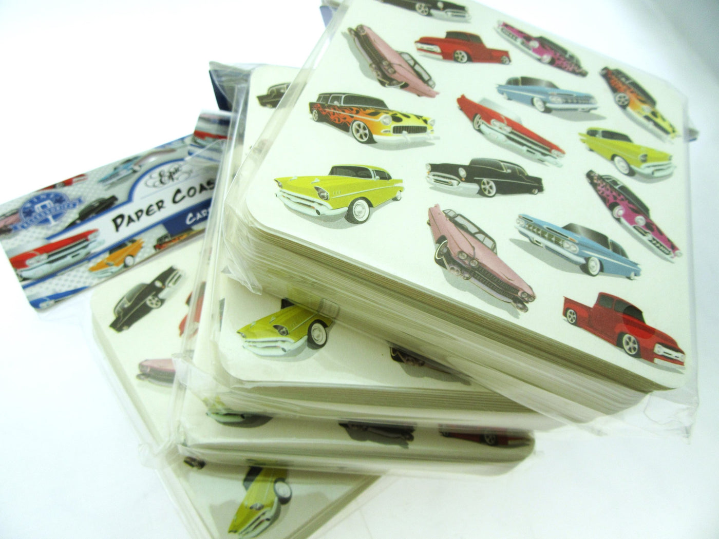 50's Themed Cars Paper Coasters 100ct