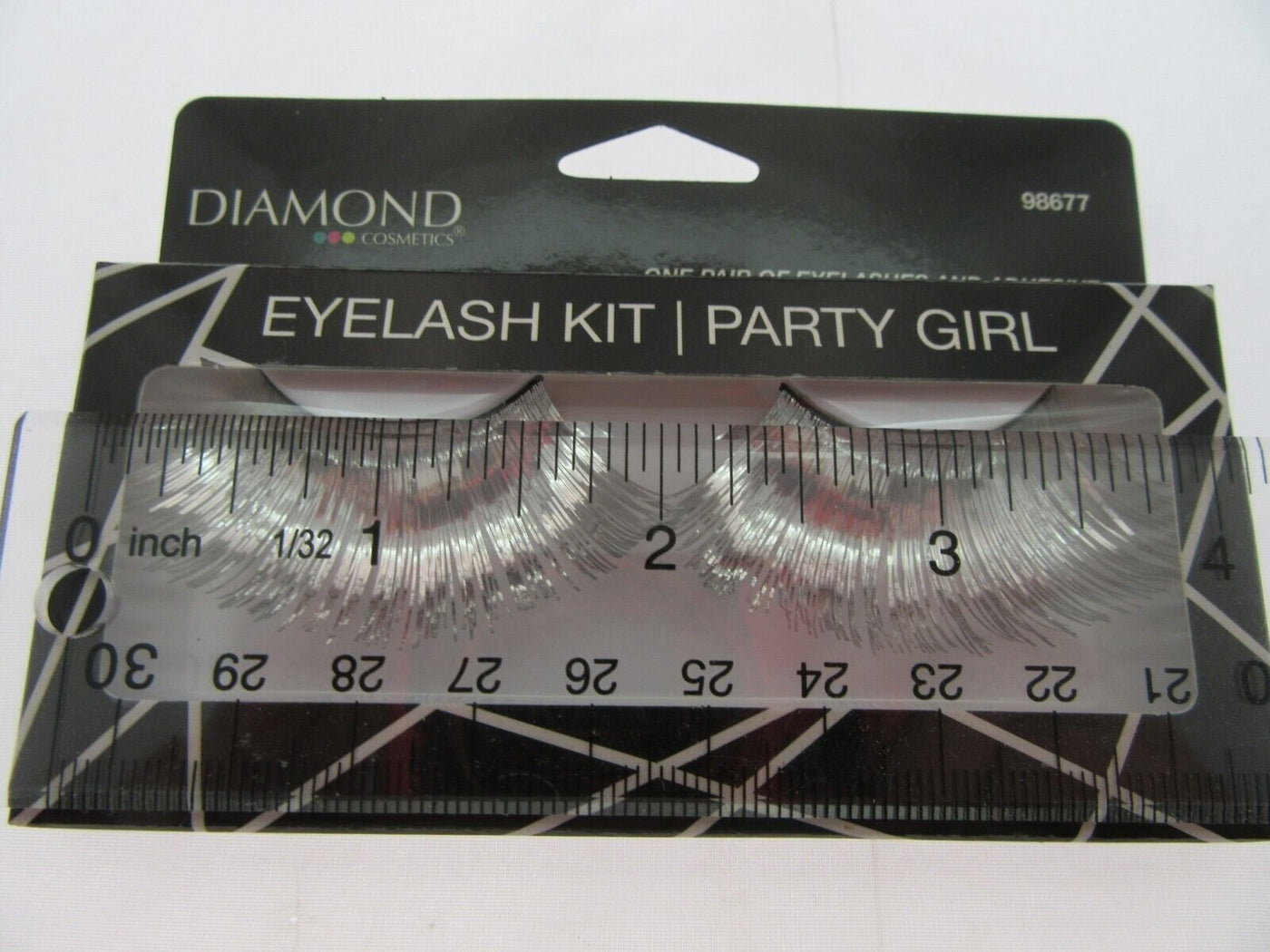Eyelashes ~ Silver  Chrome ~ Adhesive Included ~ Lashes ~ Costume Wear Halloween