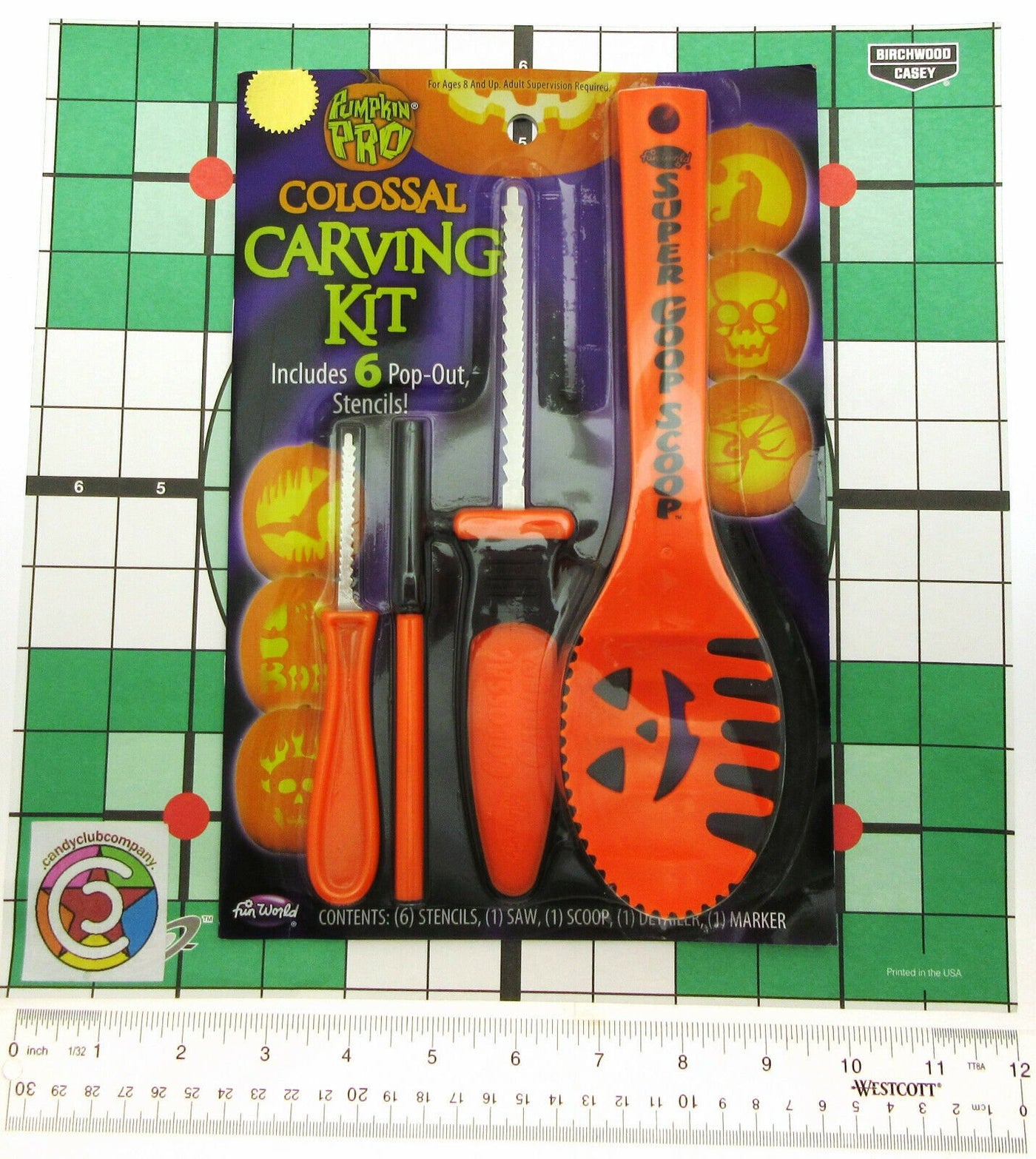 Pumpkin Pro ~ Colossal Carving Kit ~ Halloween ~ With 6 stencils!