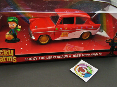 Lucky Charms 1959 Ford Anglia & Leprechaun  ~ Die Cast Car ~  1:24
