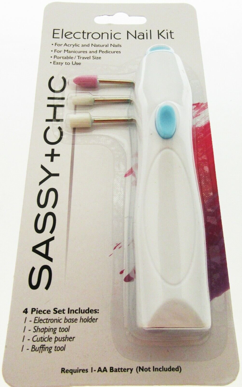 Electric Nail Kit Manicure Pedicure Acrylic and Natural Nails File Travel Size B