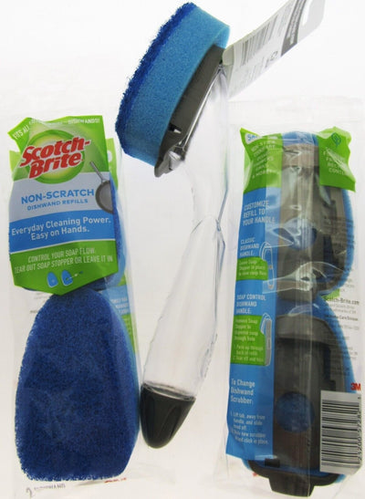 Scotch-Brite Dishwand Soap Dispenser Non Scratch Scrubber Refill Kitchen Scour2