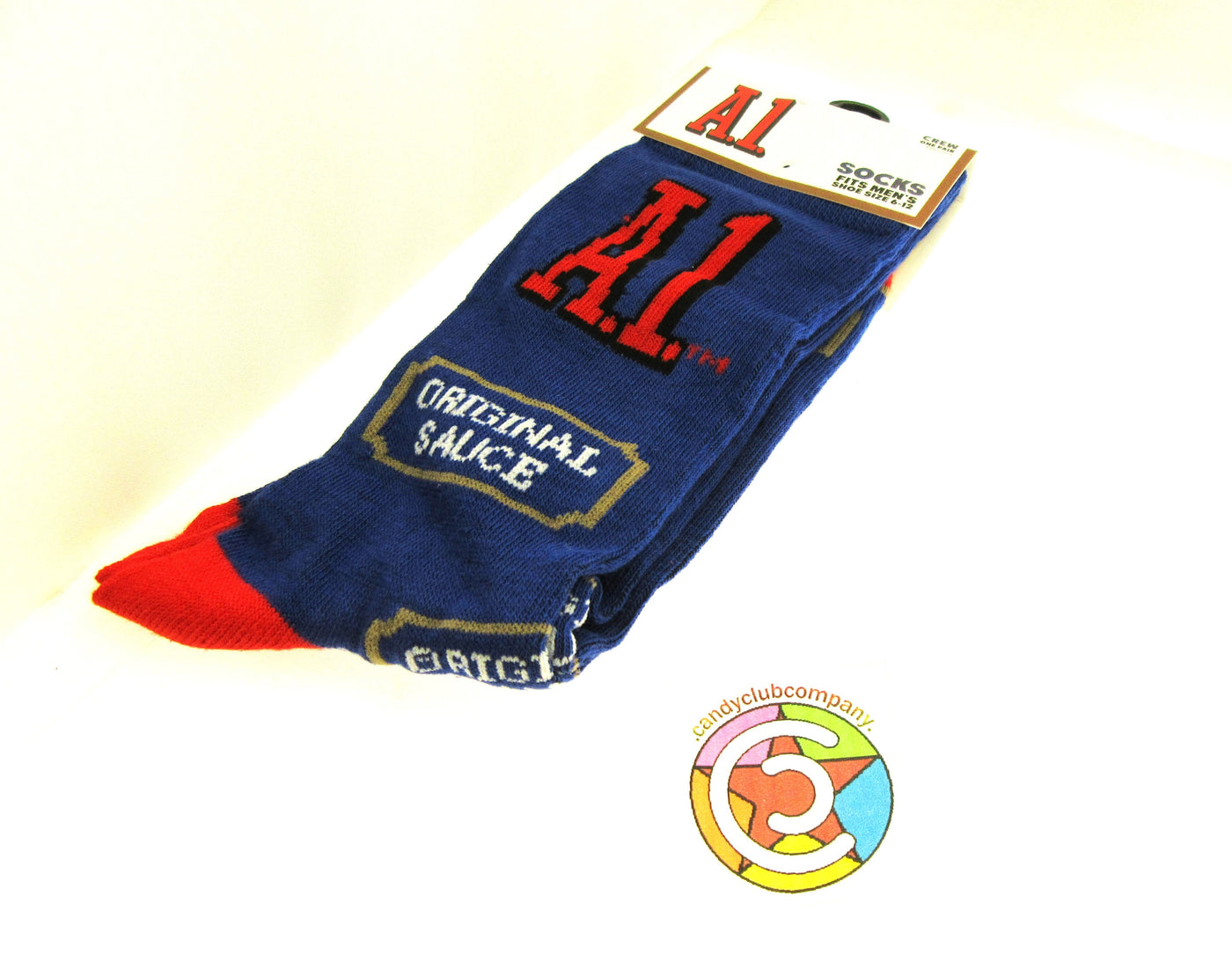 One Pair of A1 Original Sauce Crew Socks for Men Shoe Sizes 6 - 12