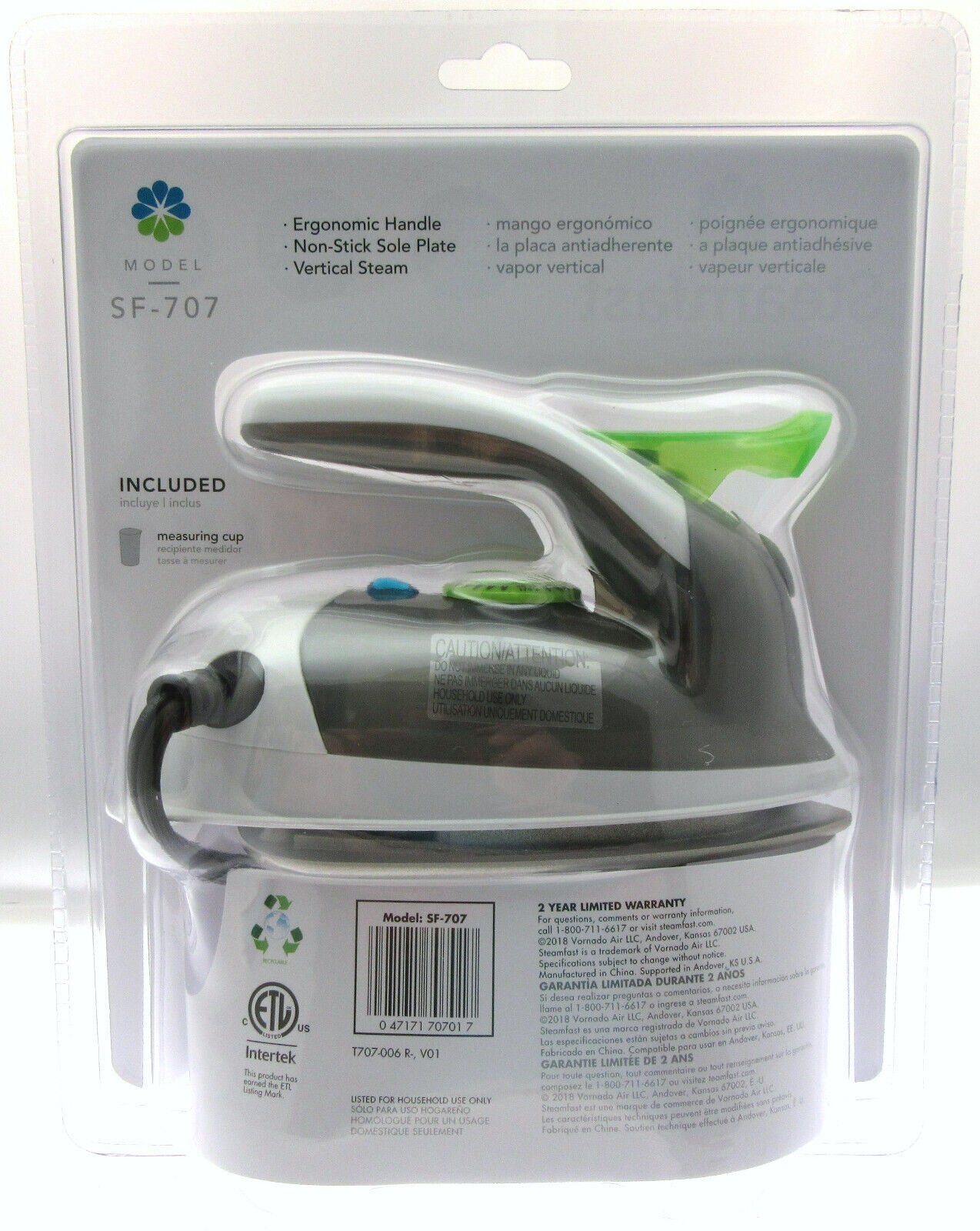 Steamfast SF-707 ~ Travel Size (Small) ~ Mighty Steam Iron