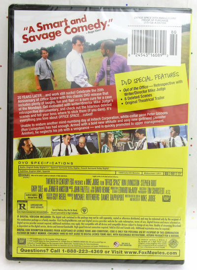 Office Space ~ Mike Judge ~ 1999 Comedy Movie ~ New DVD