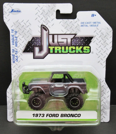 1973 Ford Bronco ~ Silver Convertible ~ Die Cast Metal ~ 1:57 Scale Just Trucks