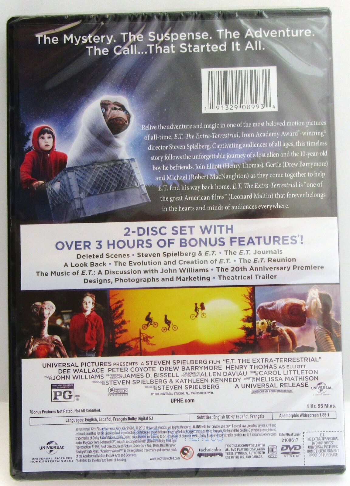 ET The Extra-Terrestrial ~ Steven Spielberg ~ Movie ~ New DVD