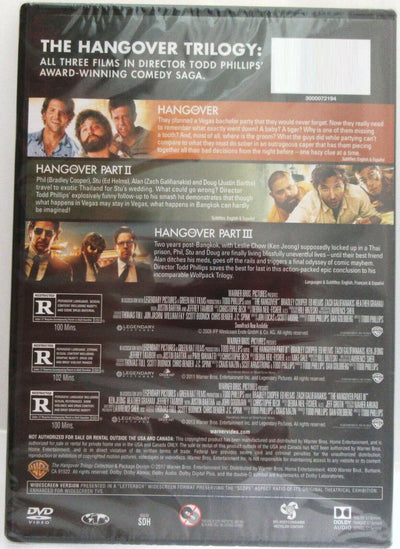 The Hangover ~ 1,2 & 3 ~ Trilogy ~ Movie Film ~ New DVD