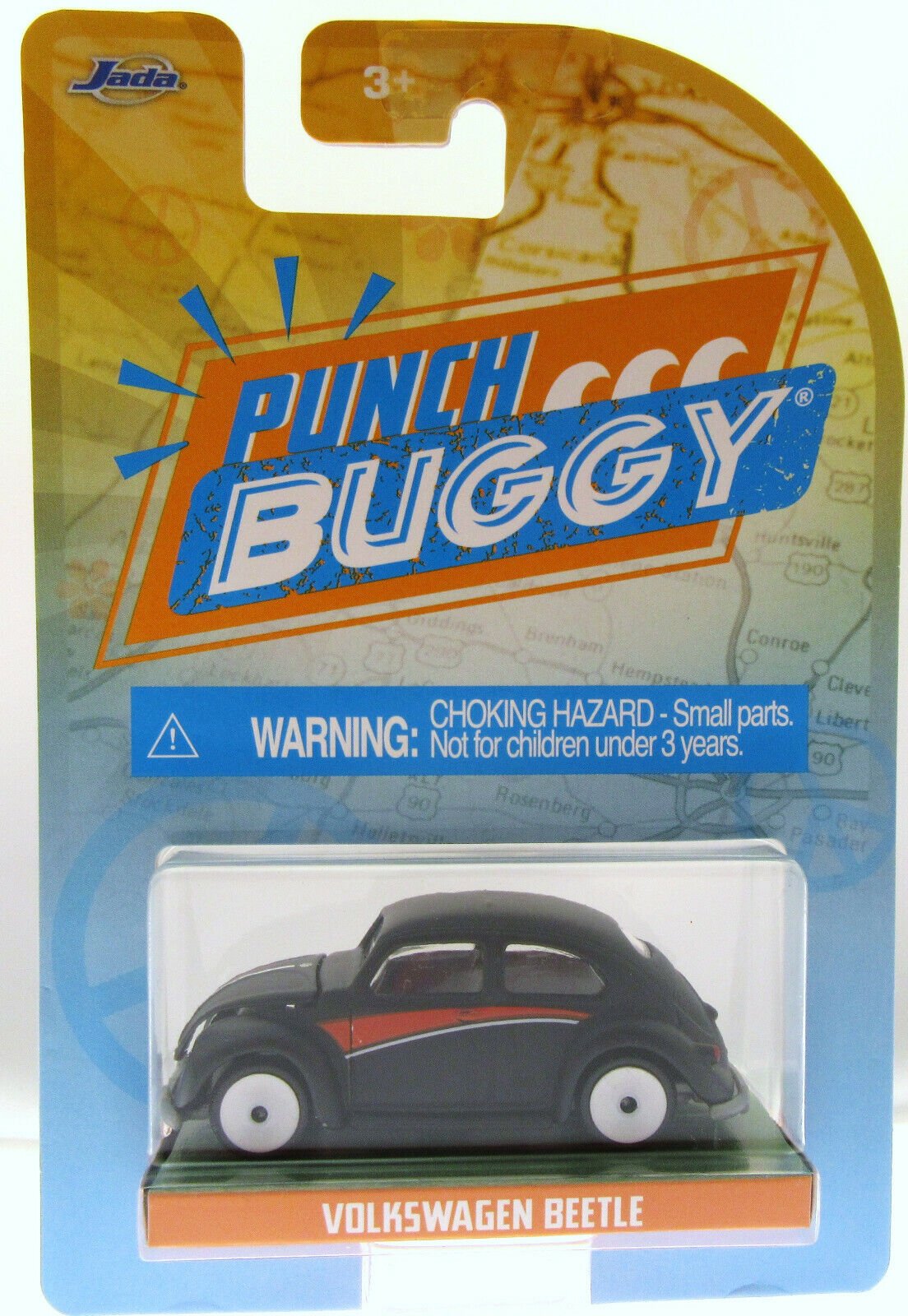 VW Beetle ~ Punch Buggy ~ Black ~ 1:55 Scale