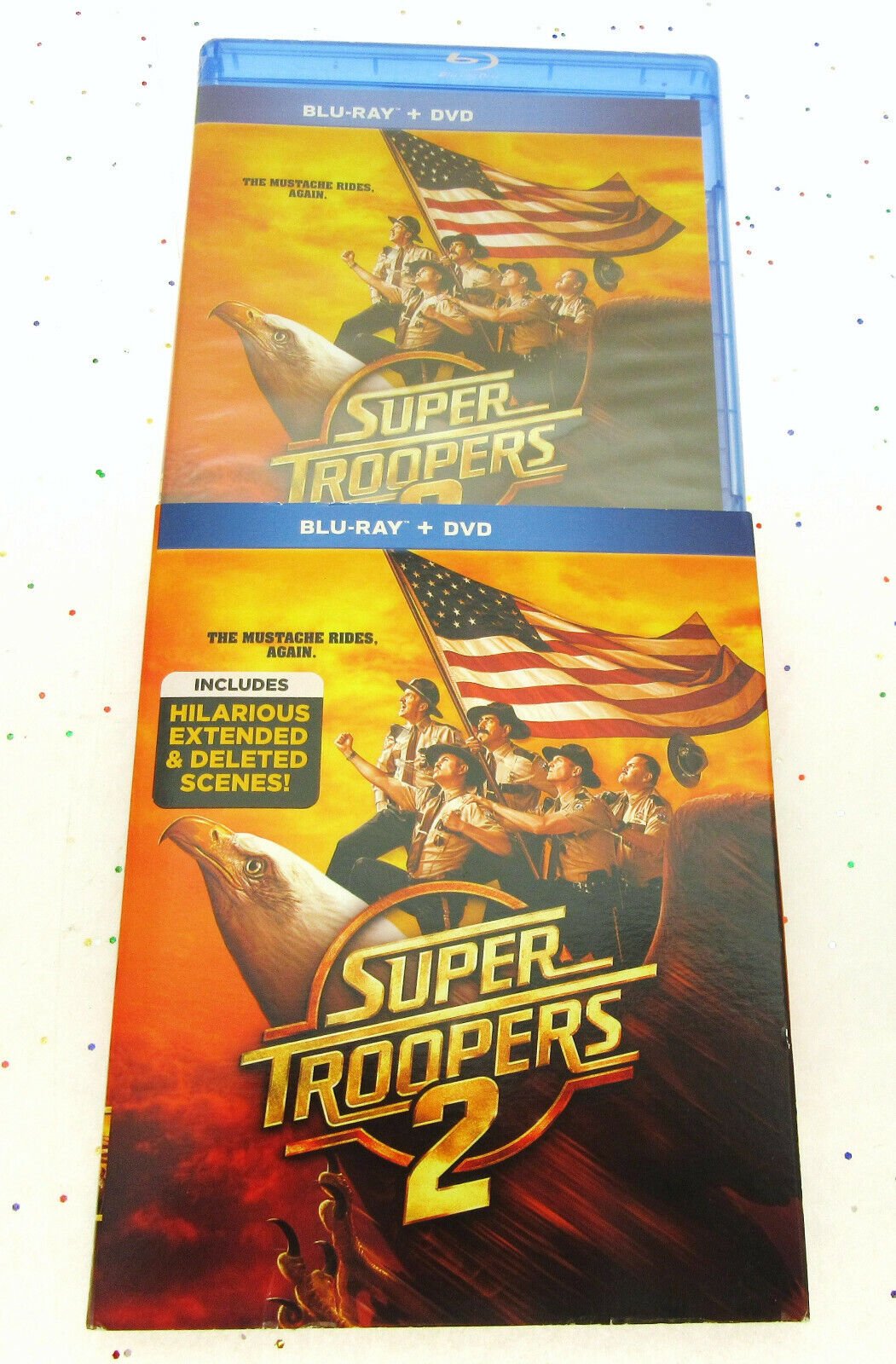 Super Troopers 2 ~ The Mustache Rides Again ~ 2018 ~ Movie ~ New Blu-ray + DVD