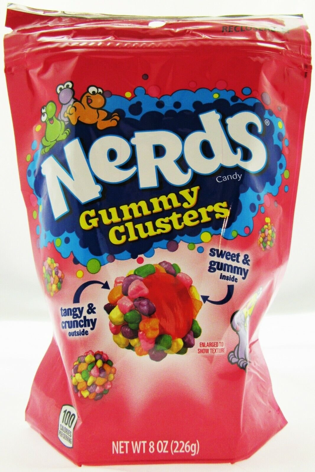 Nerds Gummy Clusters Chewy 8oz  Recloseable Bag Crunchy and Chewy Candy Candies